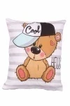 Декор. подушка Premium "Мишка в кепке" рис. 108