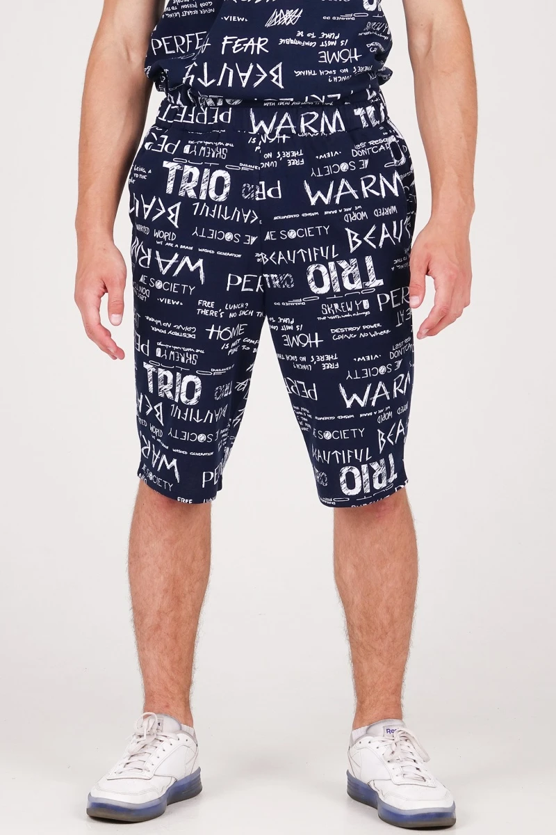 (СК) Шорты мужские "Спорт" чернильный, надпись