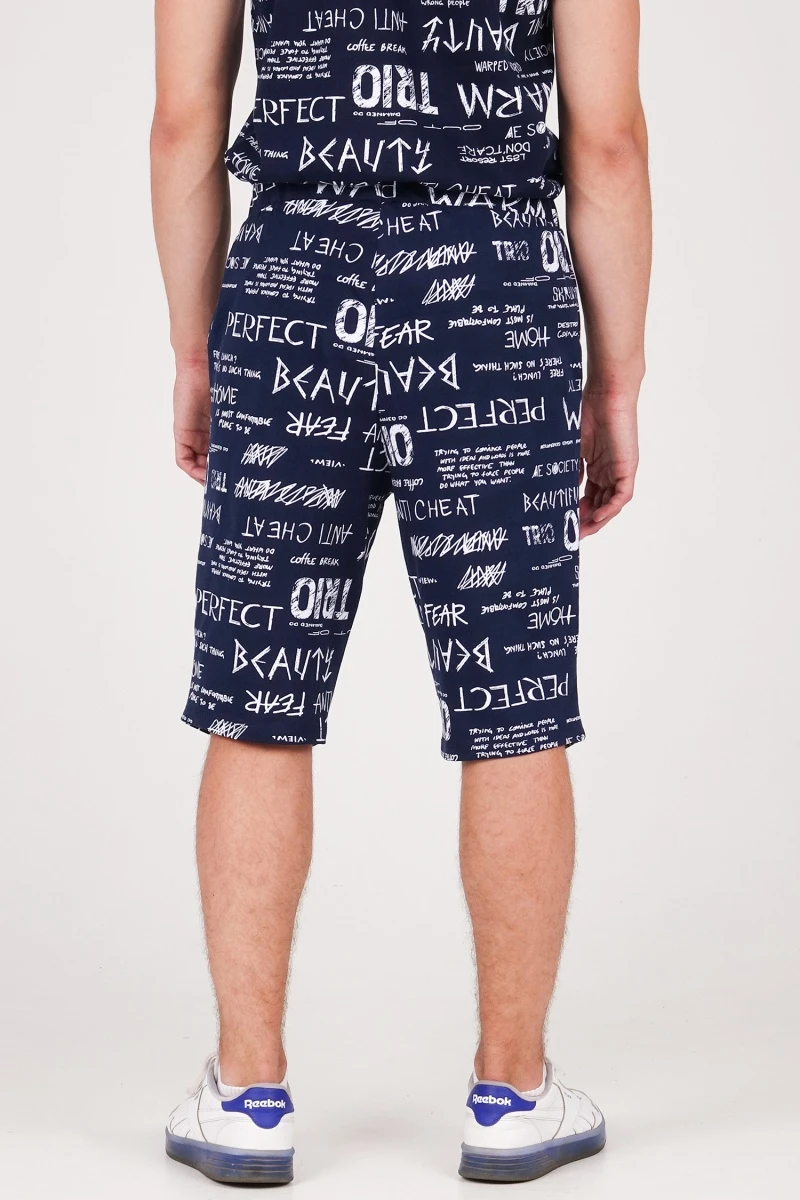 (СК) Шорты мужские "Спорт" чернильный, надпись