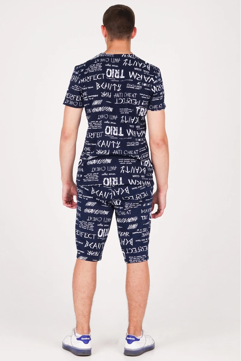 (СК) Шорты мужские "Спорт" чернильный, надпись