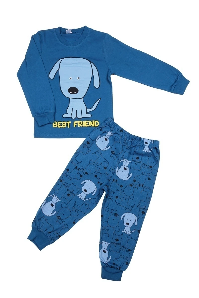 Пижама для мальчиков BK0977PJ джинсовый