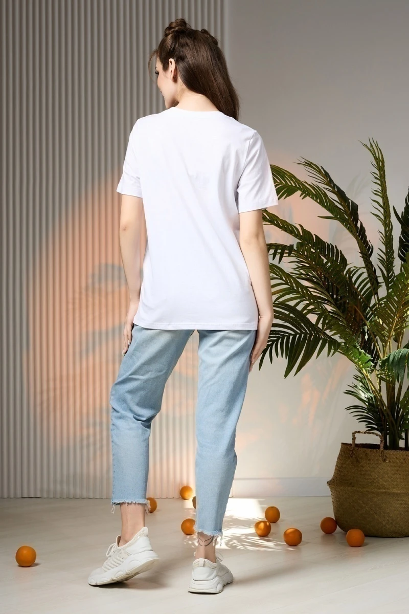 (ВНЛ) Футболка 11856 Чебурашка (белый)