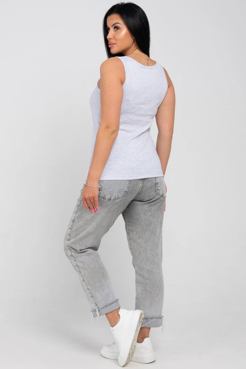 (СК) Майка женская "Малика" платиновый меланж