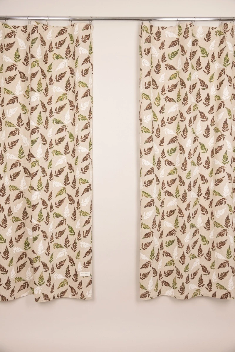 Комплект штор из полульна "ГП" Папоротник_