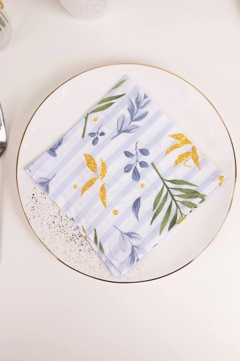 Салфетка из рогожки 012 Акация (голубой)