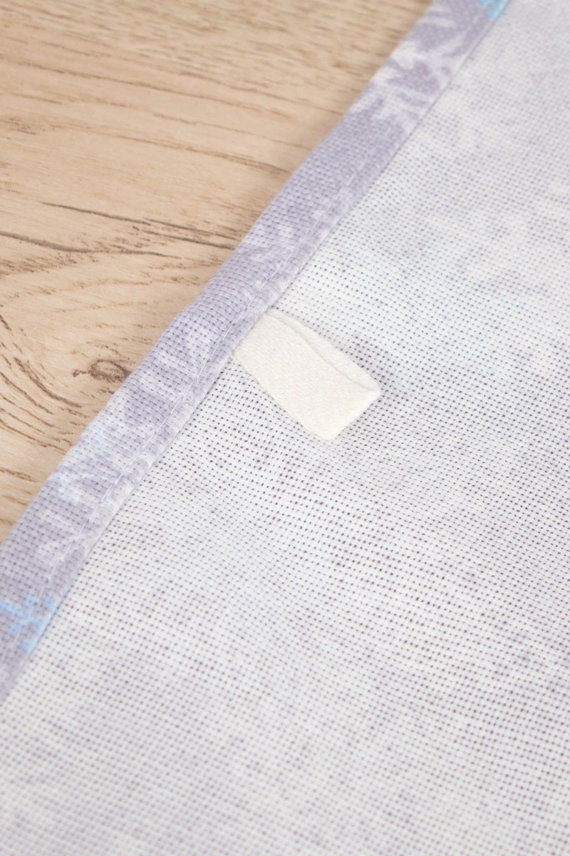 Набор полотенец рогожка (Диз) 033 Пушистые снежинки (голубой) - 3 шт - 45х60 см