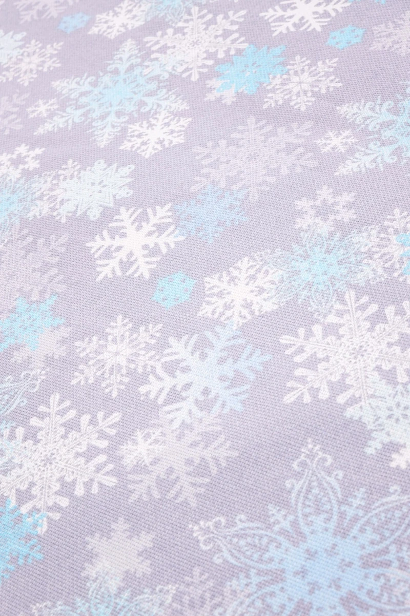 Набор полотенец рогожка (Диз) 033 Пушистые снежинки (голубой) - 3 шт - 45х60 см