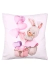 Декор. подушка Premium "Зайка-модница с шарами" рис. 001