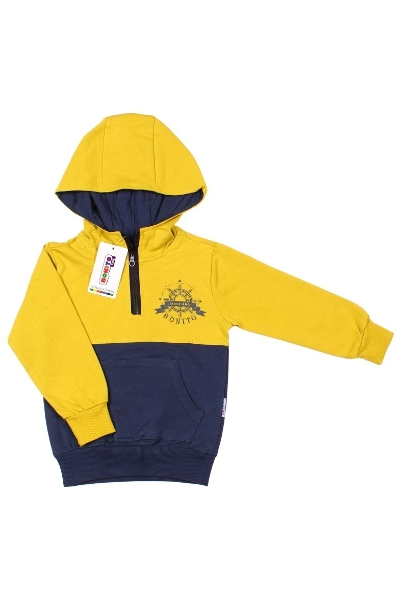 Толстовка для мальчиков BK818М темно-серый