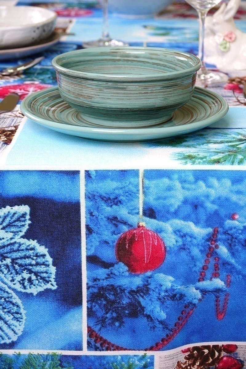 Скатерть рогожка "Диз" Новогодняя ночь