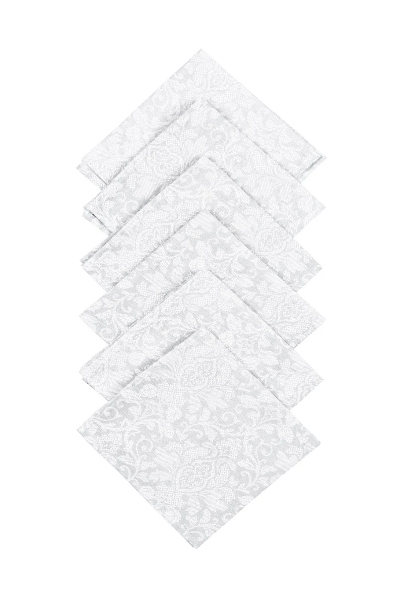 Салфетка из рогожки (Диз) 024 Белое кружево