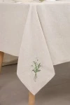 Скатерть полулен Льняная с вышивкой Ландыш (ГОС)