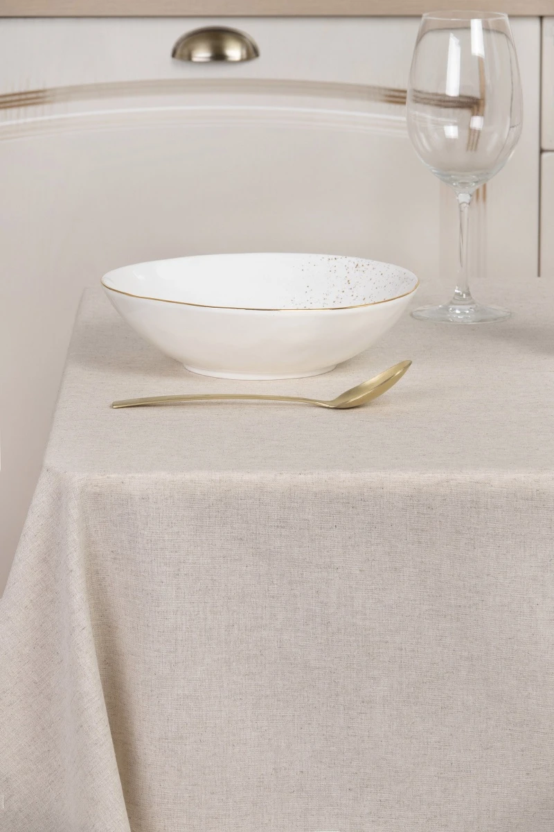 Скатерть полулен Льняная с вышивкой Ландыш (ГОС)