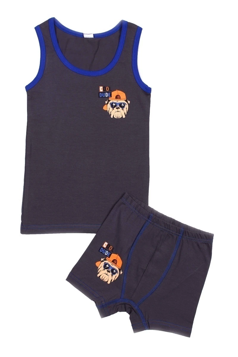 Майка и трусы для мальчиков BK 1233 KP тёмно-серый