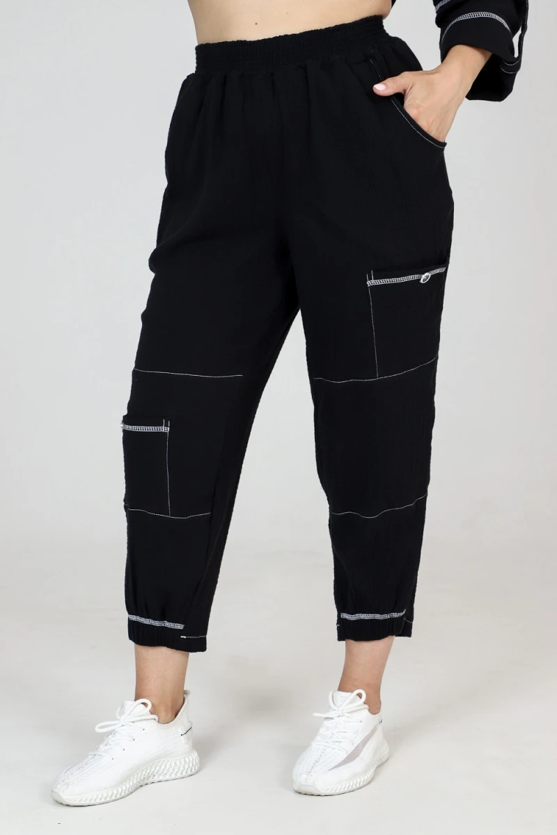 (ВНЛ) Костюм с брюками 9148 (черный)