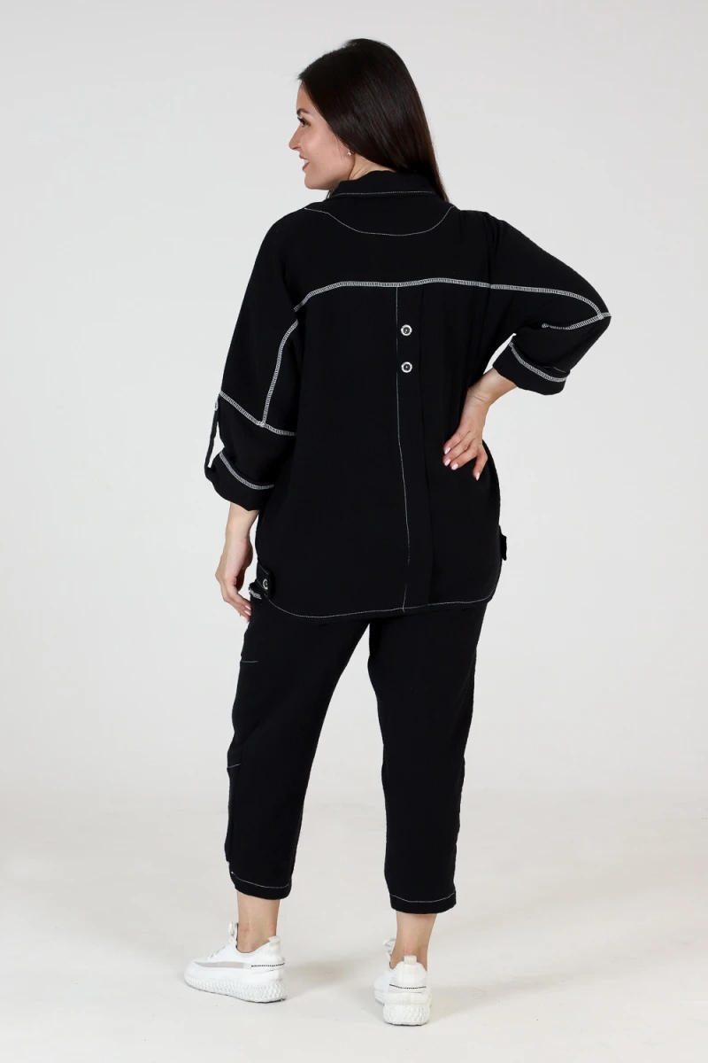 (ВНЛ) Костюм с брюками 9148 (черный)