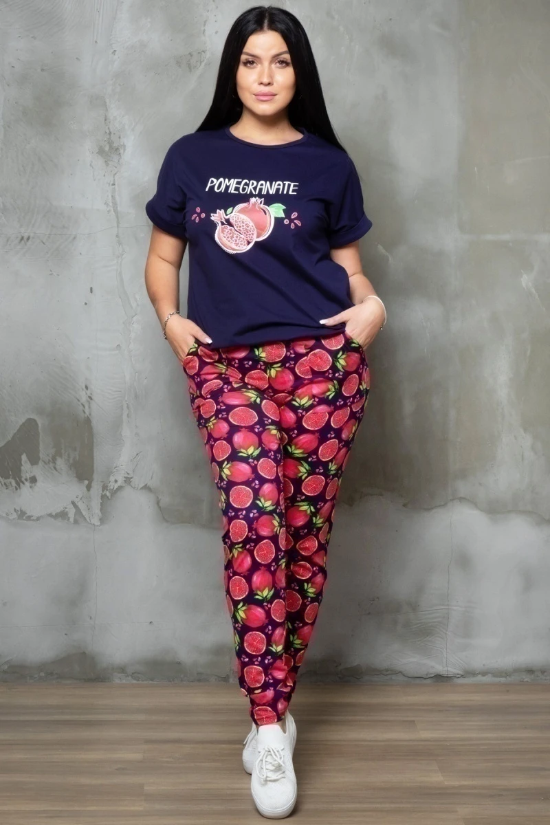 (СК) Леггинсы женские "Гранат" темно-синий