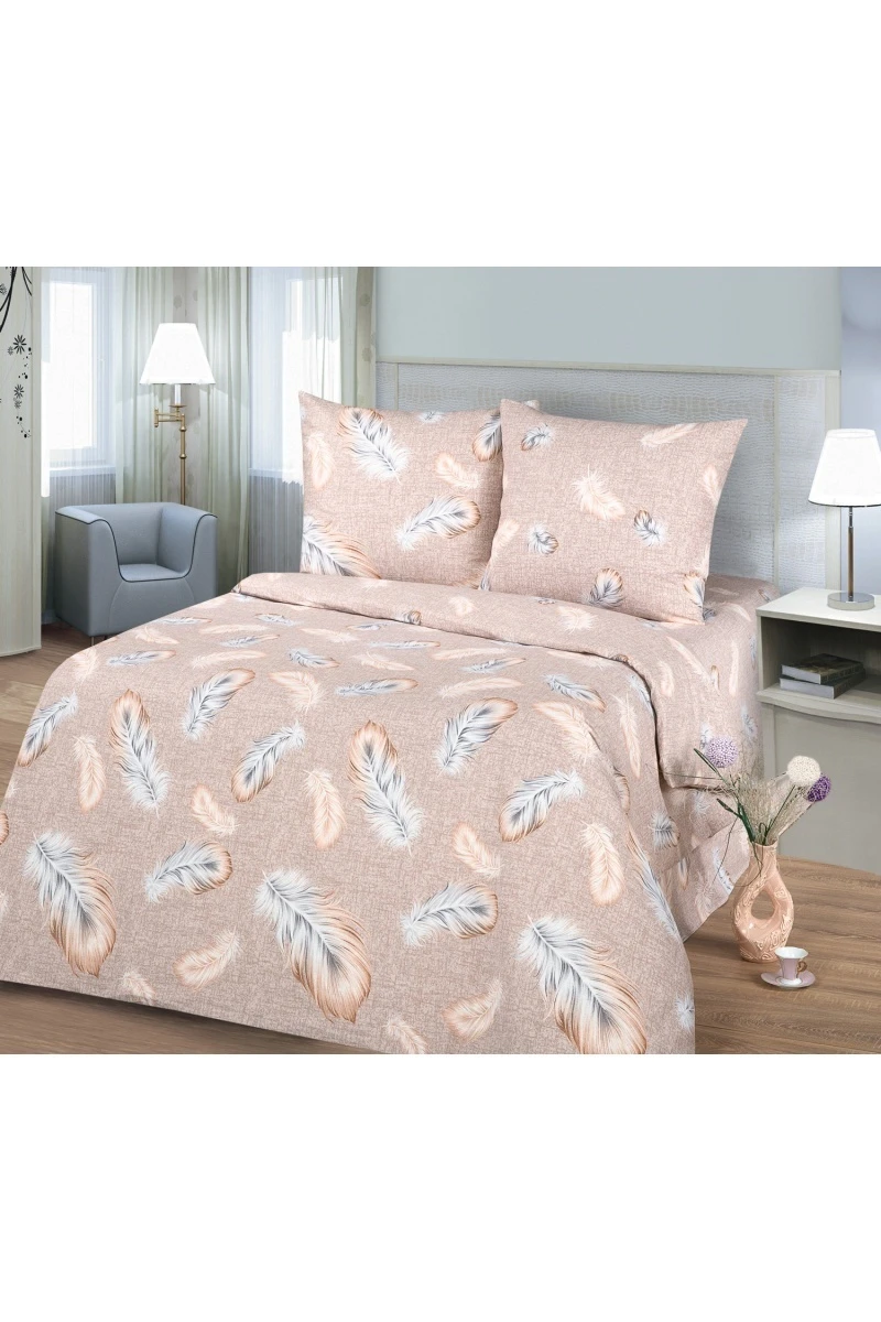Простыня "МИЛАН" бязь "Перья" арт. 11576/1