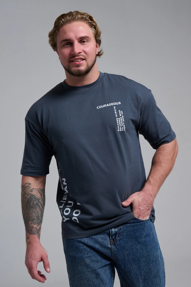 (ВНЛ) Футболка 8570 (графит+смелый)