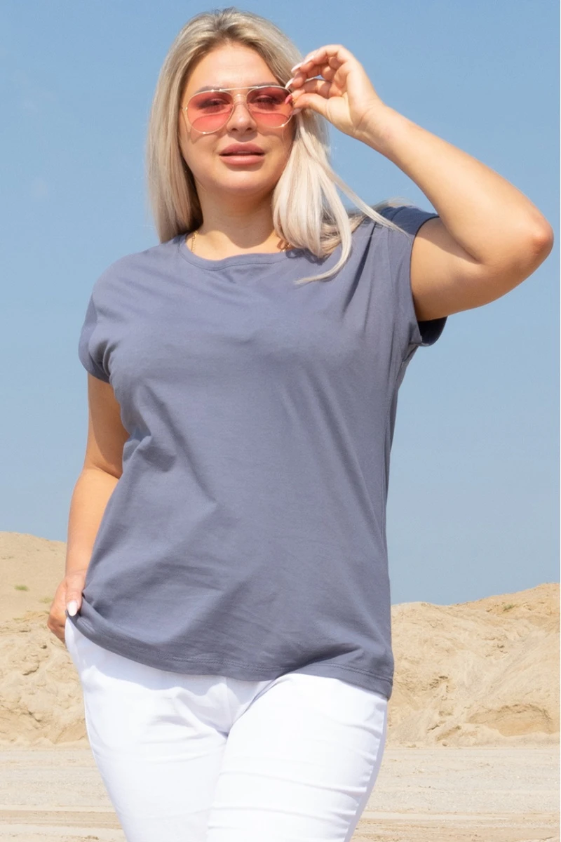 (СК) Футболка женская "Весна" стальной