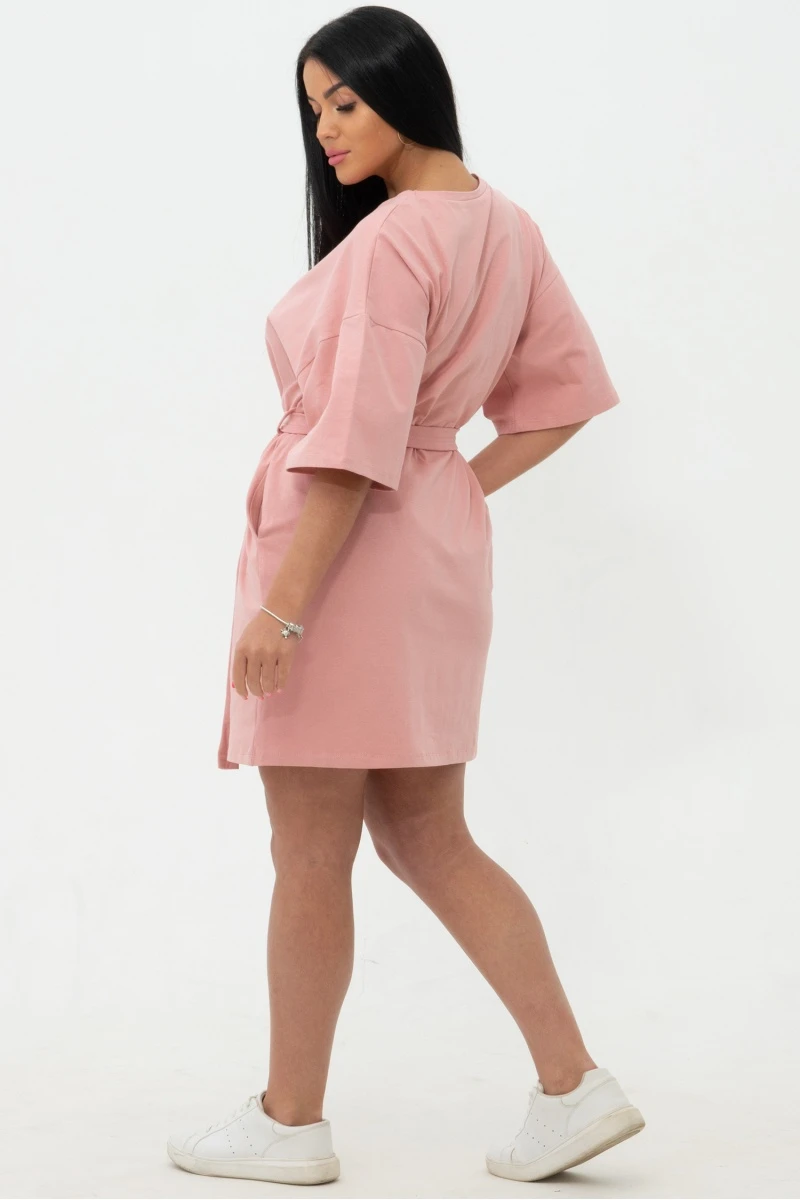 (СК) Платье-футболка "Молли" розовый жемчуг