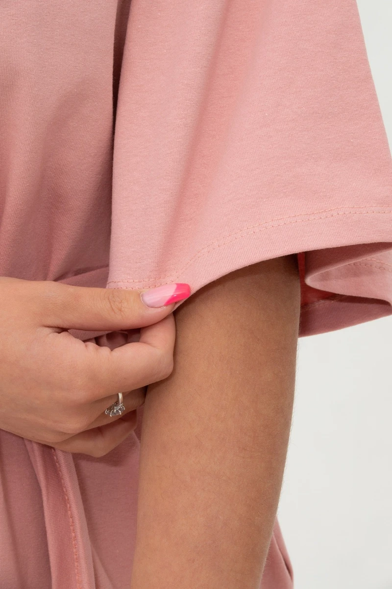 (СК) Платье-футболка "Молли" розовый жемчуг