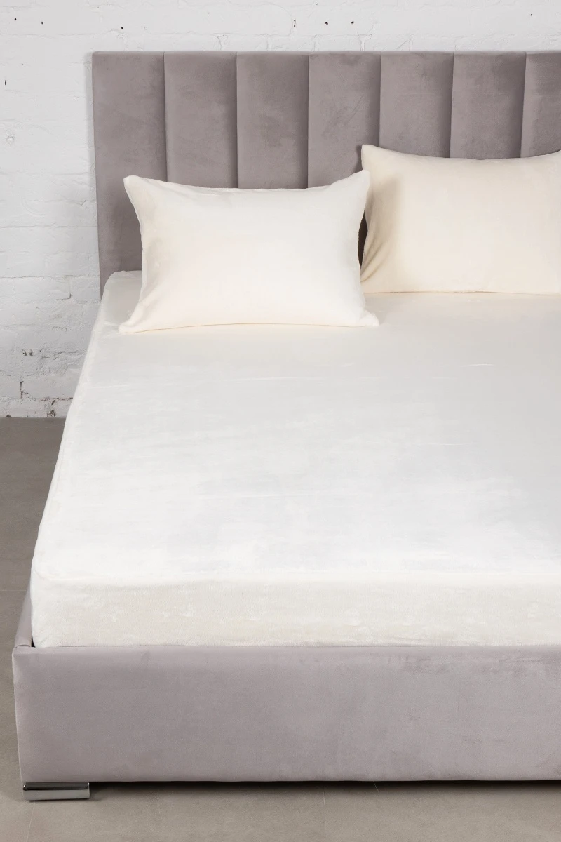 Покрывало на резинке плюш велюр с бортом арт. 007-ODN_