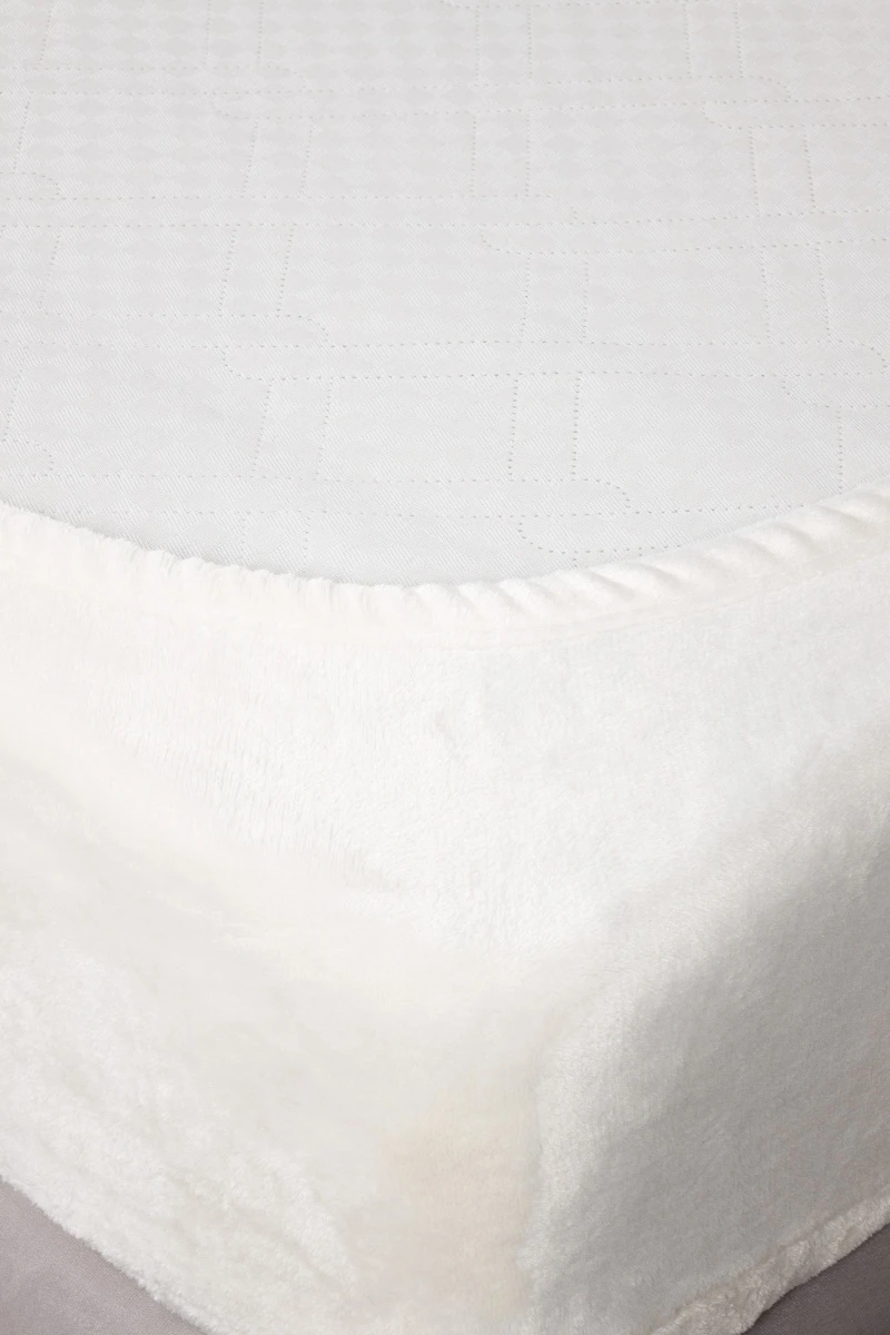 Покрывало на резинке плюш велюр с бортом арт. 007-ODN_