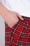 (СК) Брюки мужские "Ральф" красный, шотландка