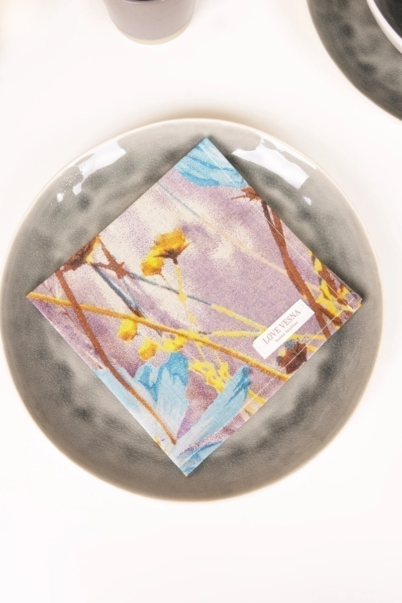 Салфетка полулен (ГП) 105 Осенний блюз (голубой)