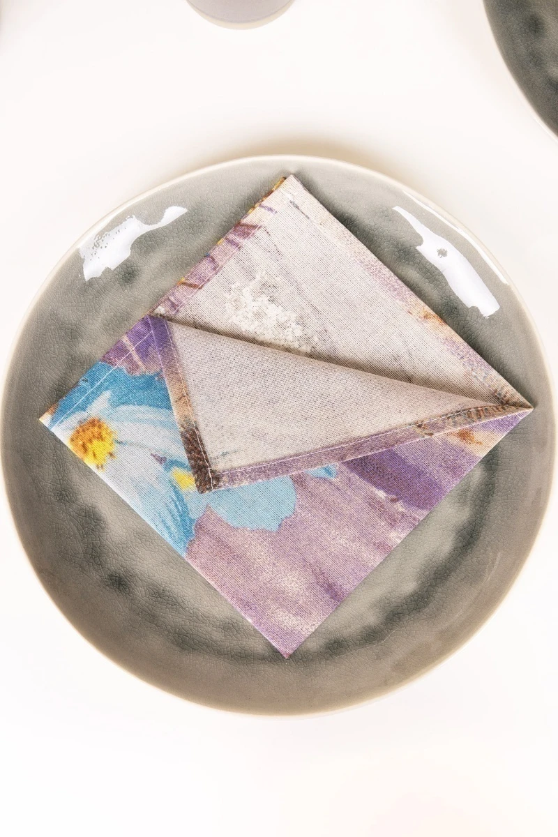 Салфетка полулен (ГП) 105 Осенний блюз (голубой)