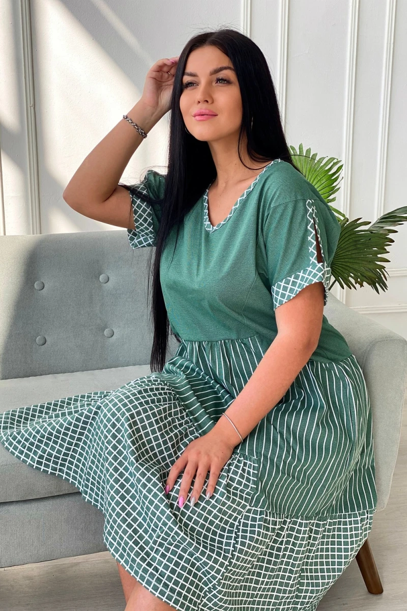 (ВНЛ) Платье 7223 (изумруд)