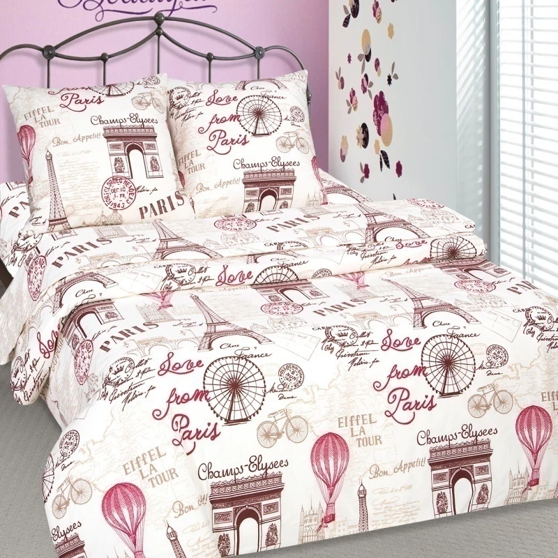 КПБ "Диз" поплин "Прогулка по Парижу" р. 1.5 сп. арт. 9889-1_