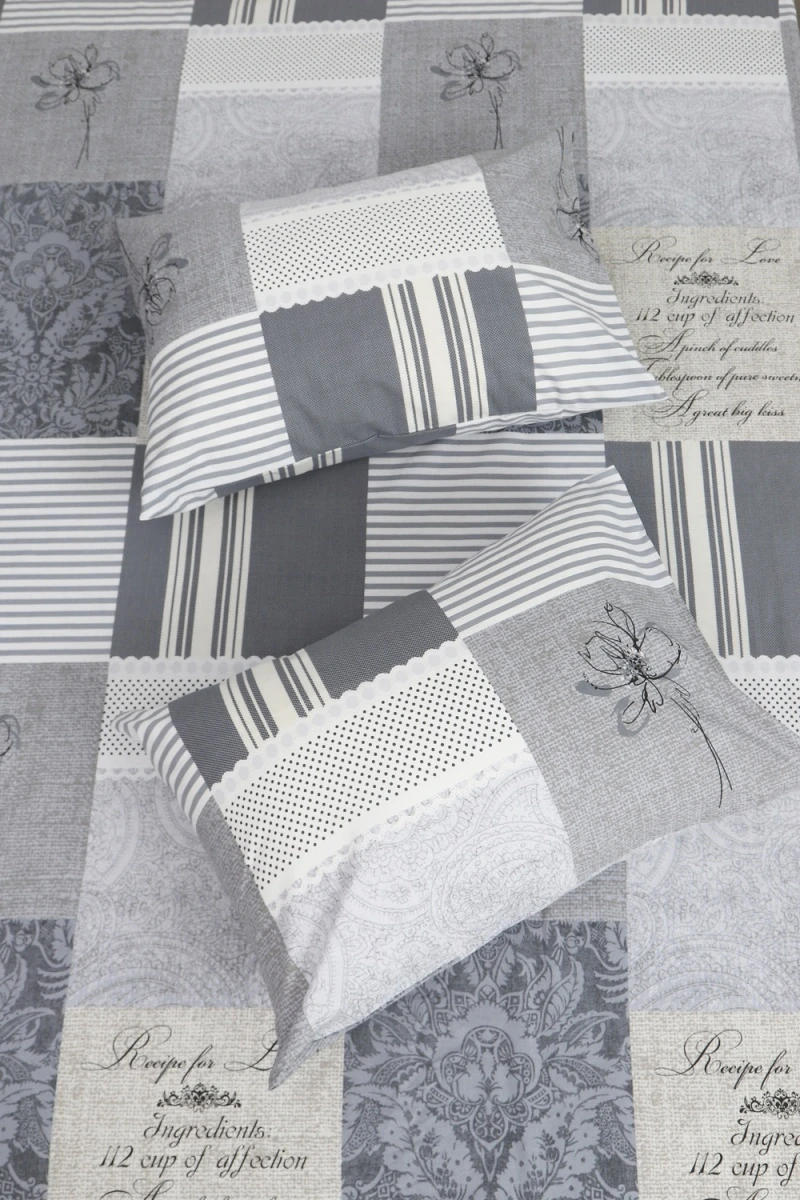 (ВНЛ) Простыня на резинке бязь 142г/м2 Соренто (серый)