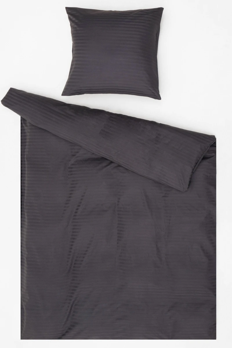1 + 1 Пододеяльник и наволочка страйп-сатин "ЕА-Графит", 70х70 см (3910, "ЕА") (240 см)_