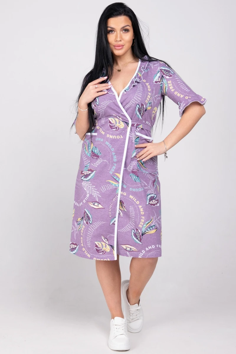 (СК) Халат женский "Муза" туманная орхидея