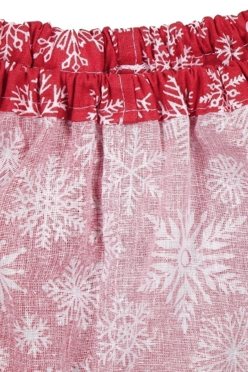 Мужские трусы хлопковые Эко (Талка) (россыпь снежинок, красный) цв. 027