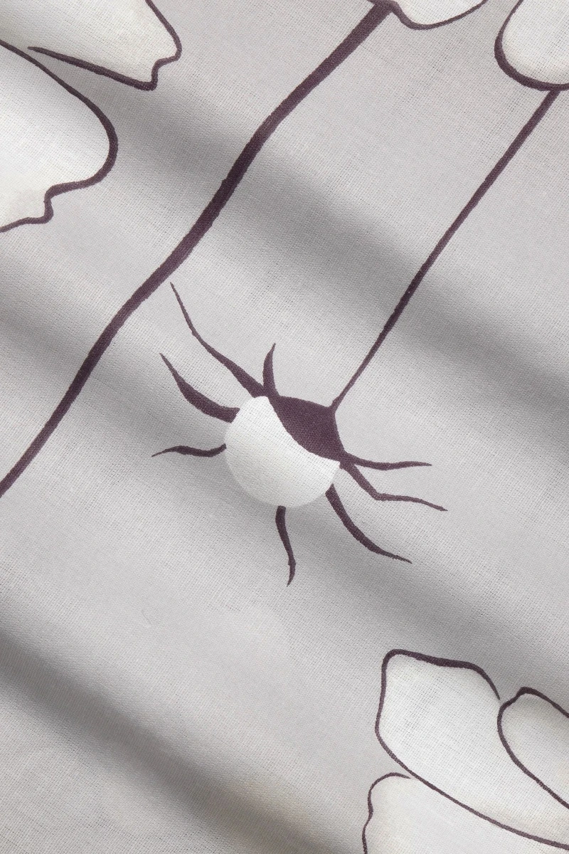 1 + 2 Пододеяльник и 2 наволочки бязь "Ромашки" серый, 50х70 см (28168/1, "ГОС")_