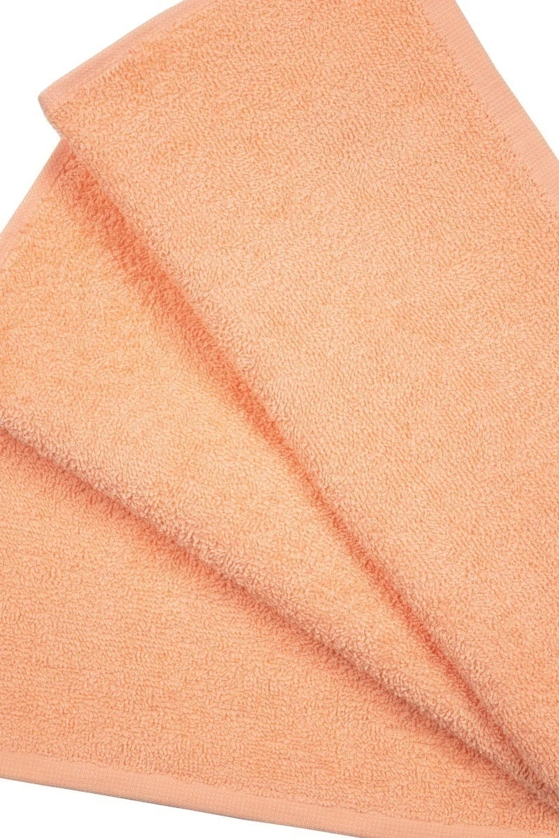 Полотенце махровое Узбекистан 380 гр/м2 (30х50, без бордюра) - персик