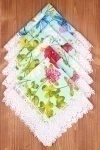 Салфетка из рогожки с кружевом 010 Весеннее ассорти (вид 1)