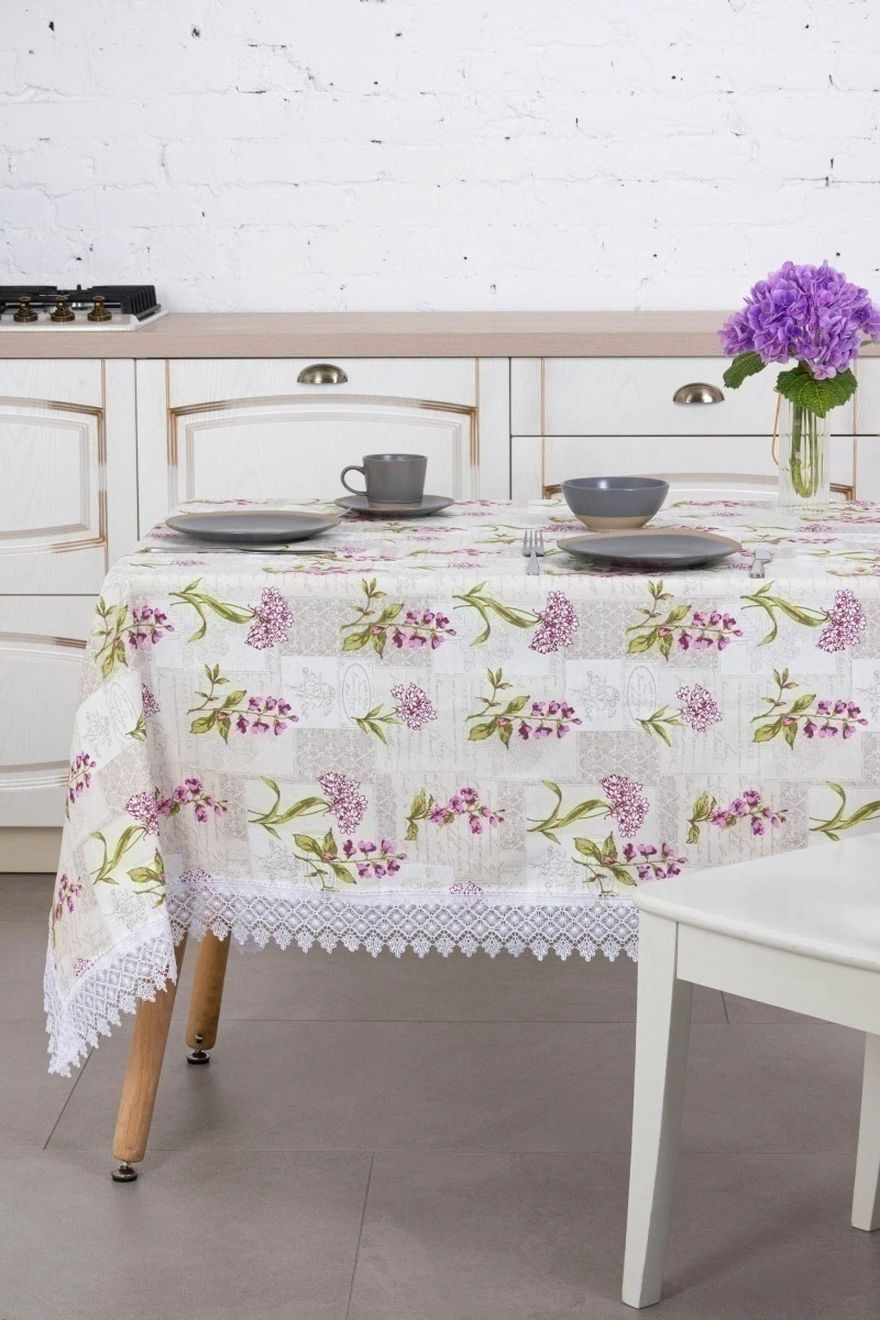 Скатерть с кружевом 021 Горные травы (вид 3)