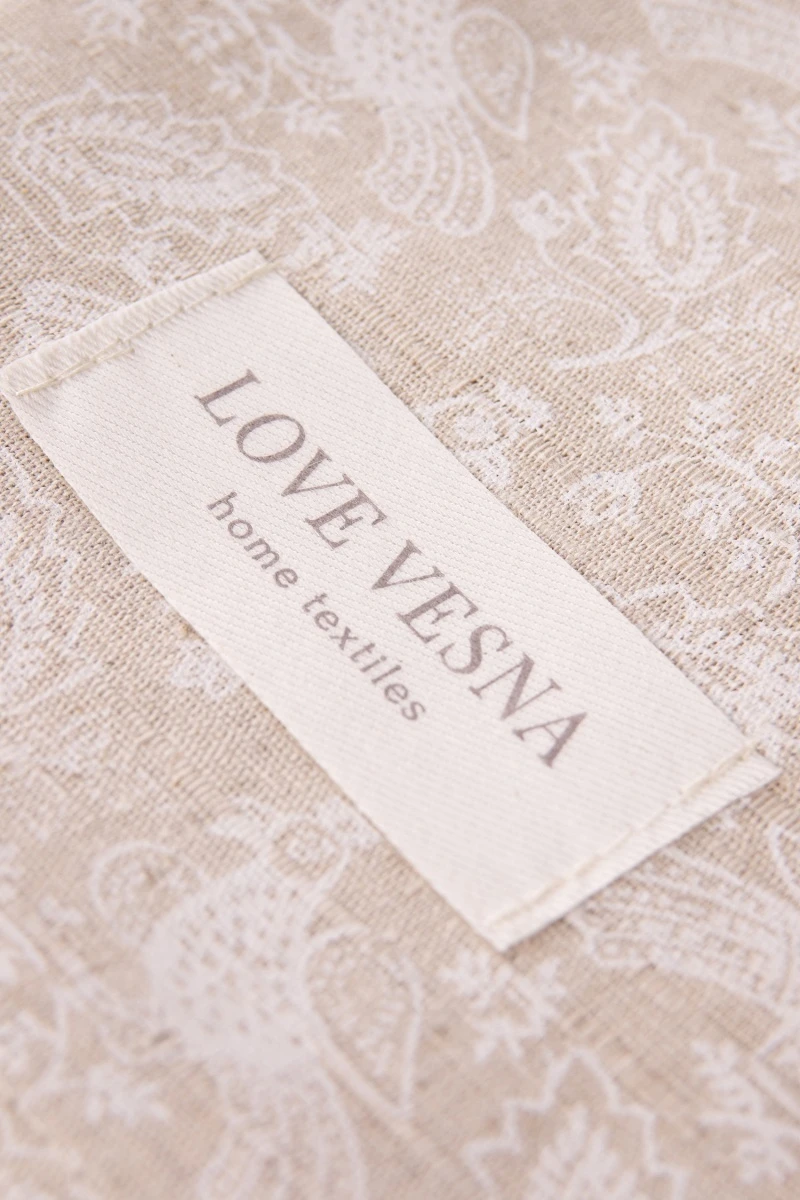 Скатерть полулён "ГП" Птицы (жаккард)