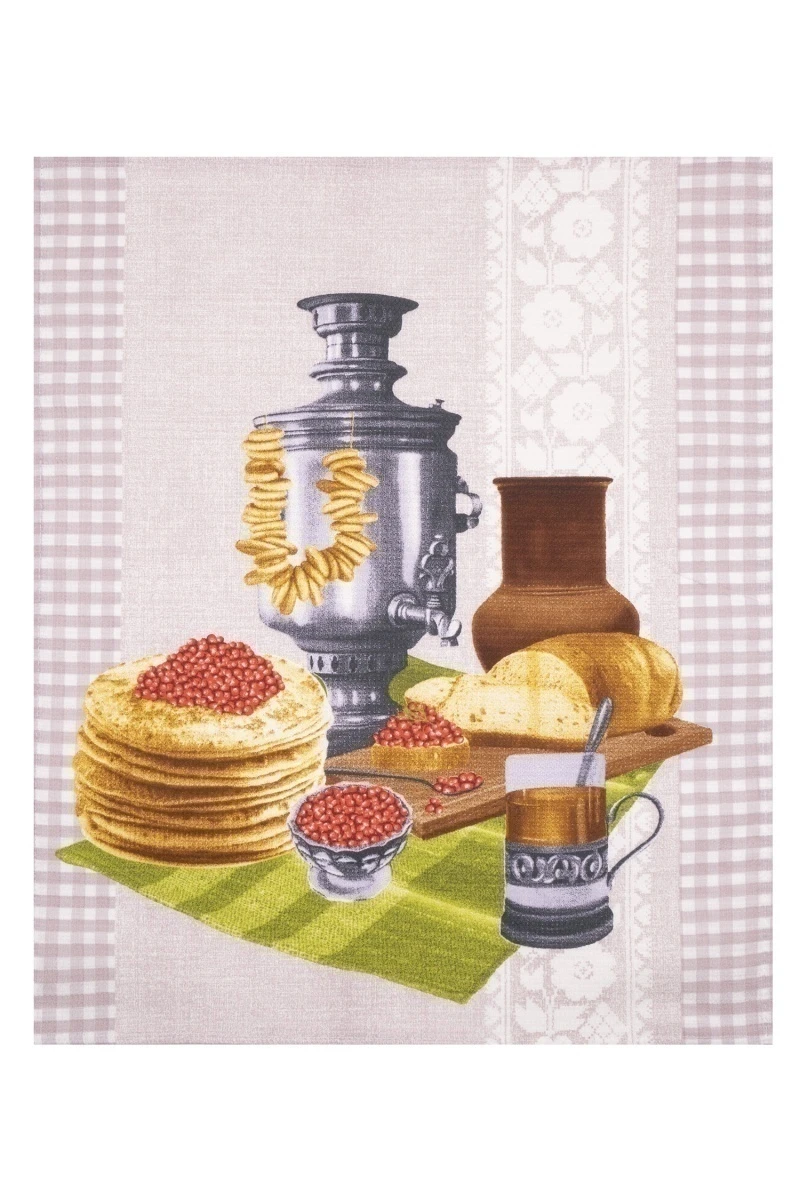 Набор вафельных полотенец (ХБК) 358 "Застолье" - 3 шт - 45х60 см