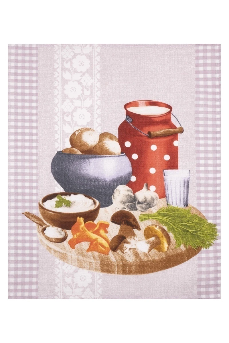 Набор вафельных полотенец (ХБК) 358 "Застолье" - 3 шт - 45х60 см