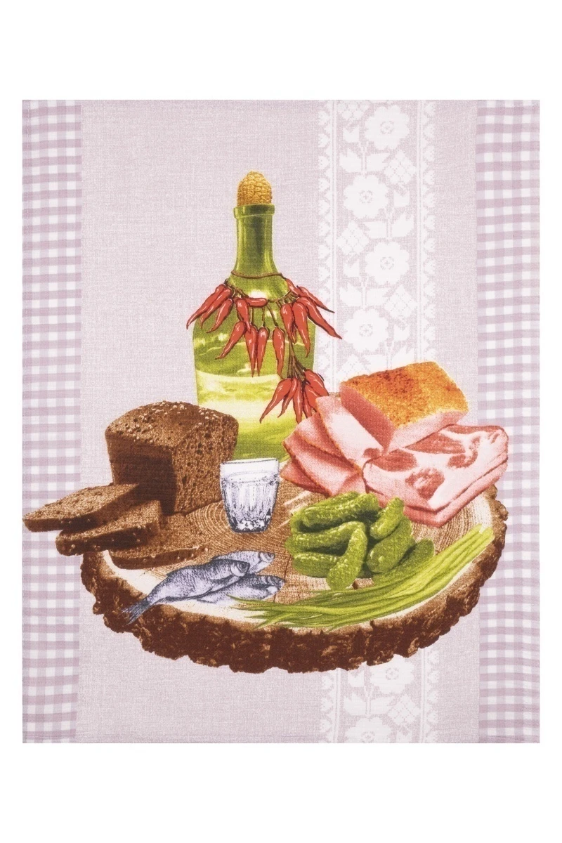 Набор вафельных полотенец (ХБК) 358 "Застолье" - 3 шт - 45х60 см