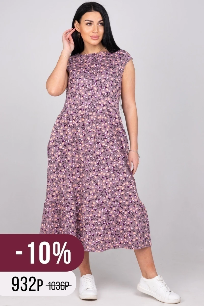(СК) Платье женское "Прованс" брусничный