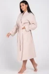 (СК) Халат женский вафельный запашной "Сакура" миндаль