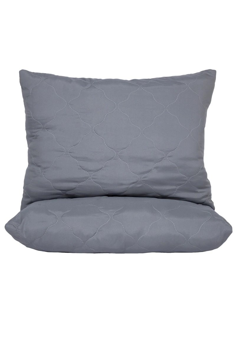 (ВНЛ) Подушка Лебяжий пух стеганая (серая)