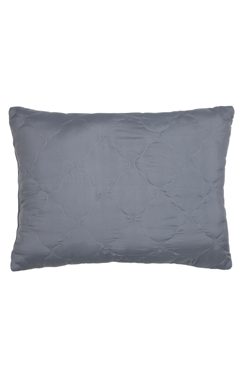 (ВНЛ) Подушка Лебяжий пух стеганая (серая)