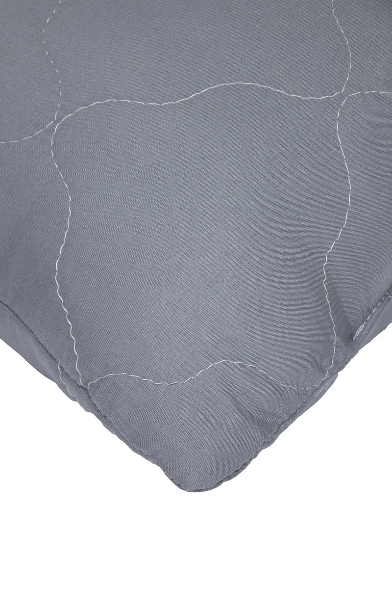 (ВНЛ) Подушка Лебяжий пух стеганая (серая)